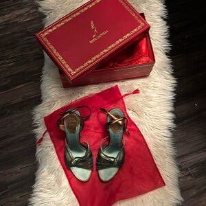 Rene Caovilla Seagreen Copper Stilettos